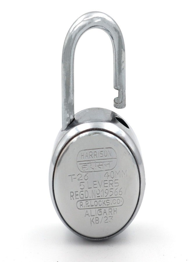 Harrison Padlocks/Round Padlock 40mm 5 Lever with 3 Keys T-26-0272 Pack of 4/Padlock, Padlocks, Locks for Home, Locks for Main Door, gate Lock - Image 5